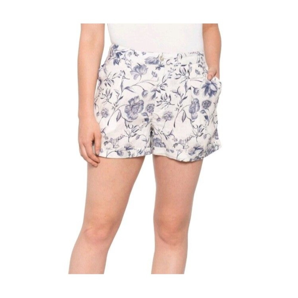 Cynthia Rowley Floral Linen Shorts - 8